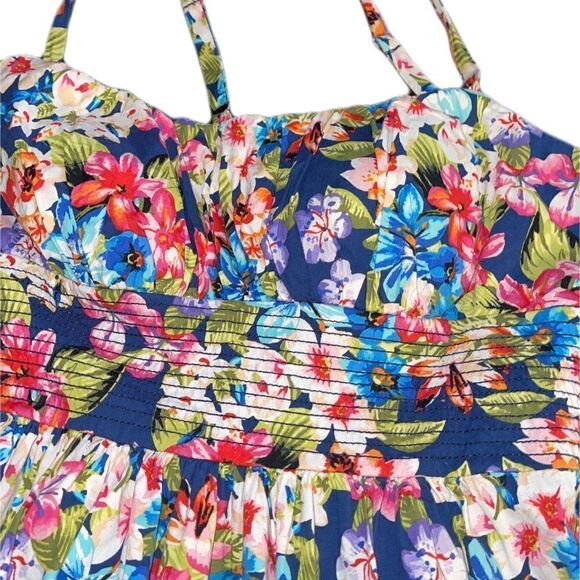B. Smart Dress Multicolored Floral Spaghetti Straps Sundress - Picture 2 of 6